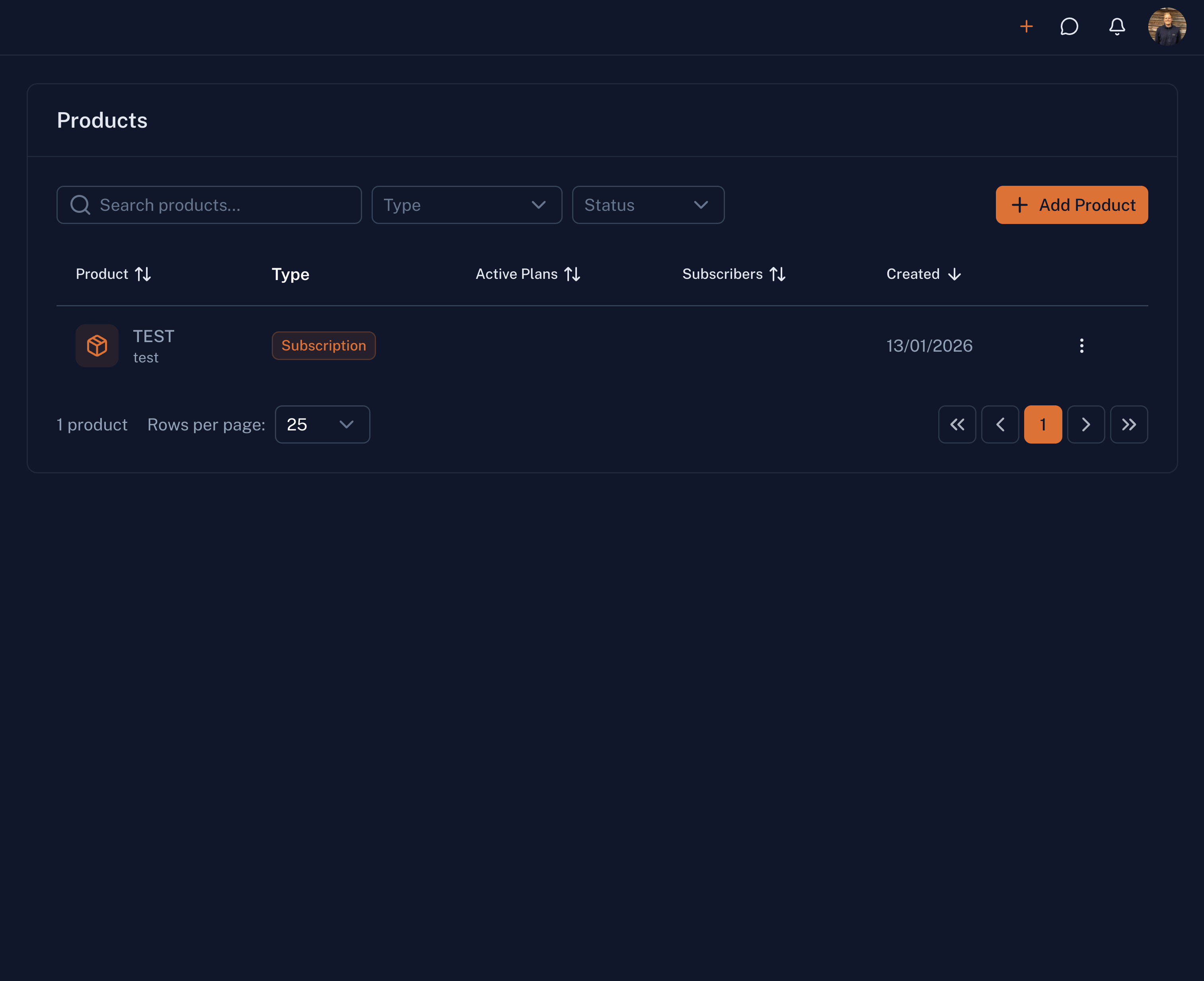 Products & Pricing preview